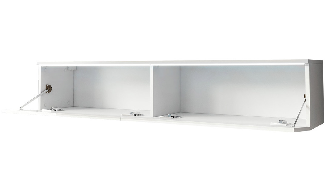 TV asztal/szekrény Mirjan Dilune 140 (wotan + fényes fehér)(világítás nélkül)