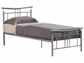 Egyszemélyes ágy 90 cm Daija 90 (matt ezüst) (ágyráccsal)