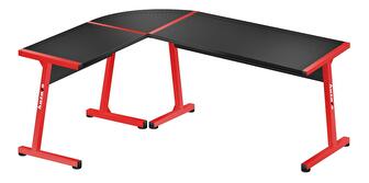 Sarok PC asztal Hyperion 6.0 (fekete + piros)