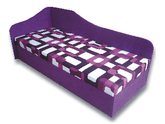 Egyszemélyes ágy (dívány) 80 cm Lady 87 (Lila 49 + Gusto 10) (B) *kiárusítás
