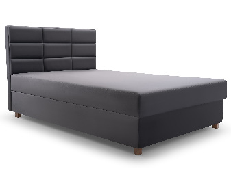 Egyszemélyes ágy 120 cm Picasso II (szürke) (tárolóhellyel és matraccal) 