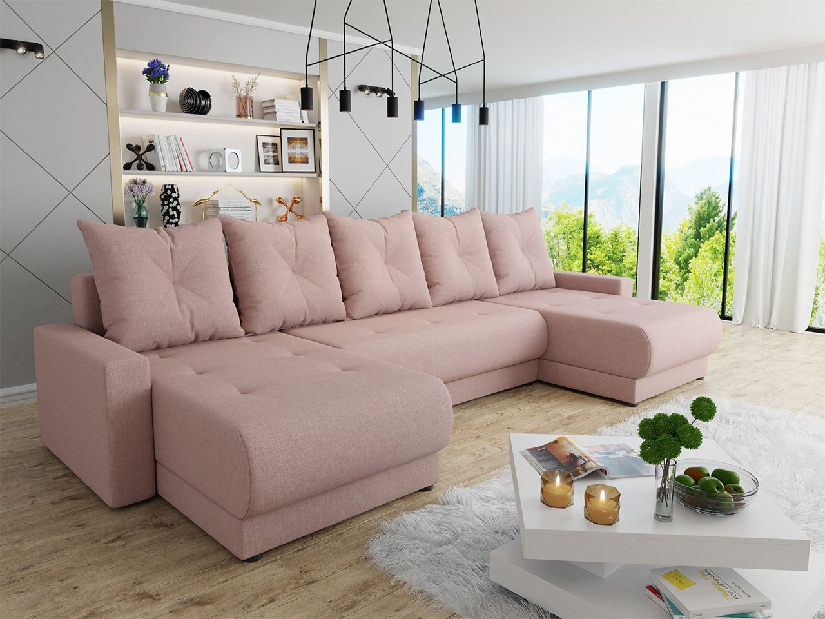 Széthúzható kanapé tárolóhellyel Jasmine U (Lux 28)