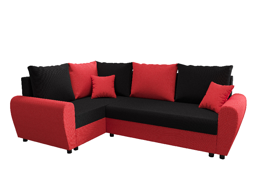 Sarok ülőgarnitúra Fleur Plus (piros + fekete) (B)