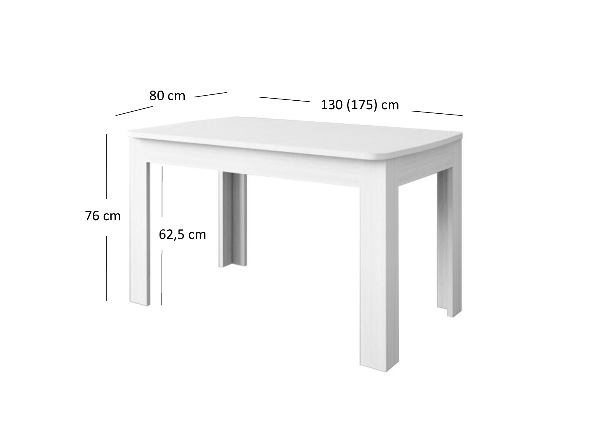 Széthúzható étkezőasztal 130-175 cm