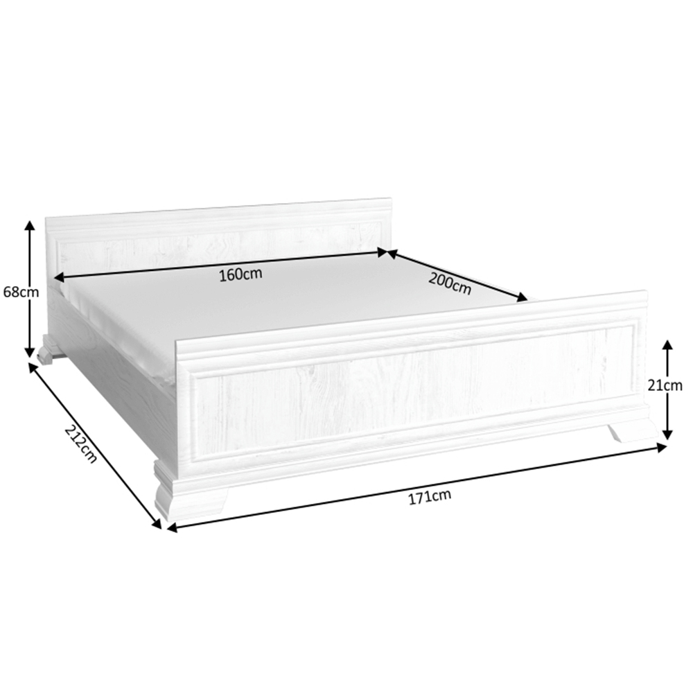 Franciaágy 160 cm Kraz KLS (ágyráccsal) (andersen fenyő)