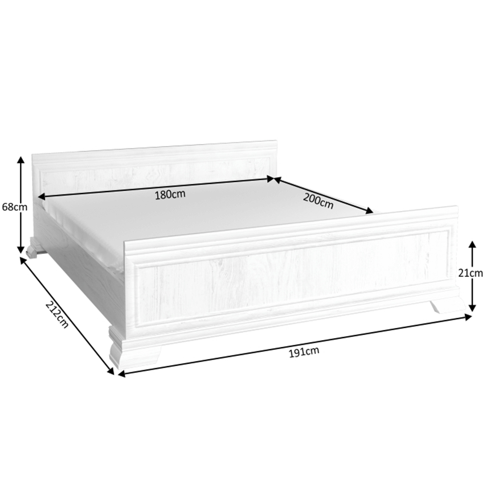 Franciaágy 180 cm Kraz KLS2 (ágyráccsal) (andersen fenyő)