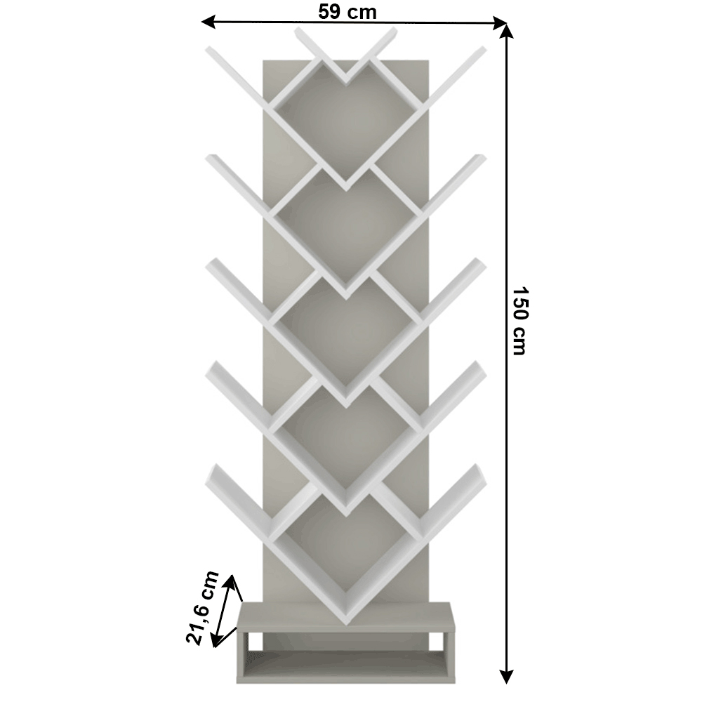 Regál Grisel (szürke + fehér)