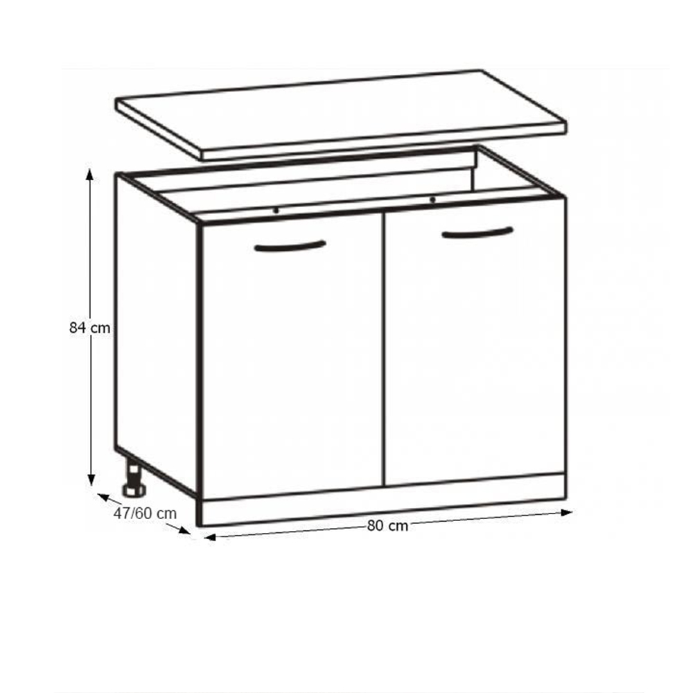 Alsó konyhaszekrény Hariva New  D-80