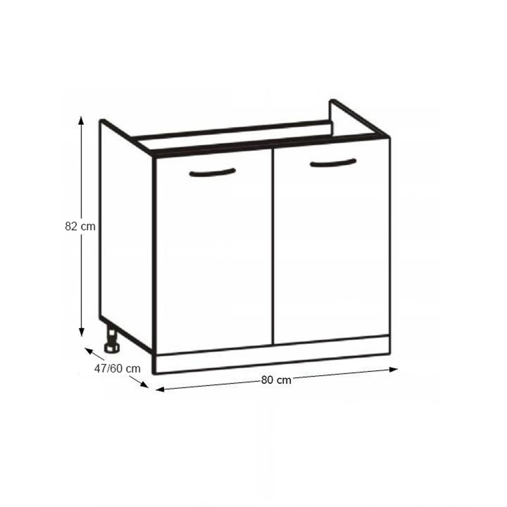 Alsó konyhaszekrény Hariva New DZ-80
