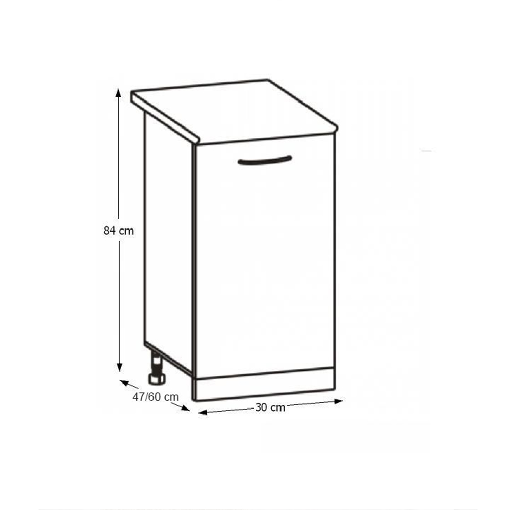 Alsó konyhaszekrény Hariva New D-30
