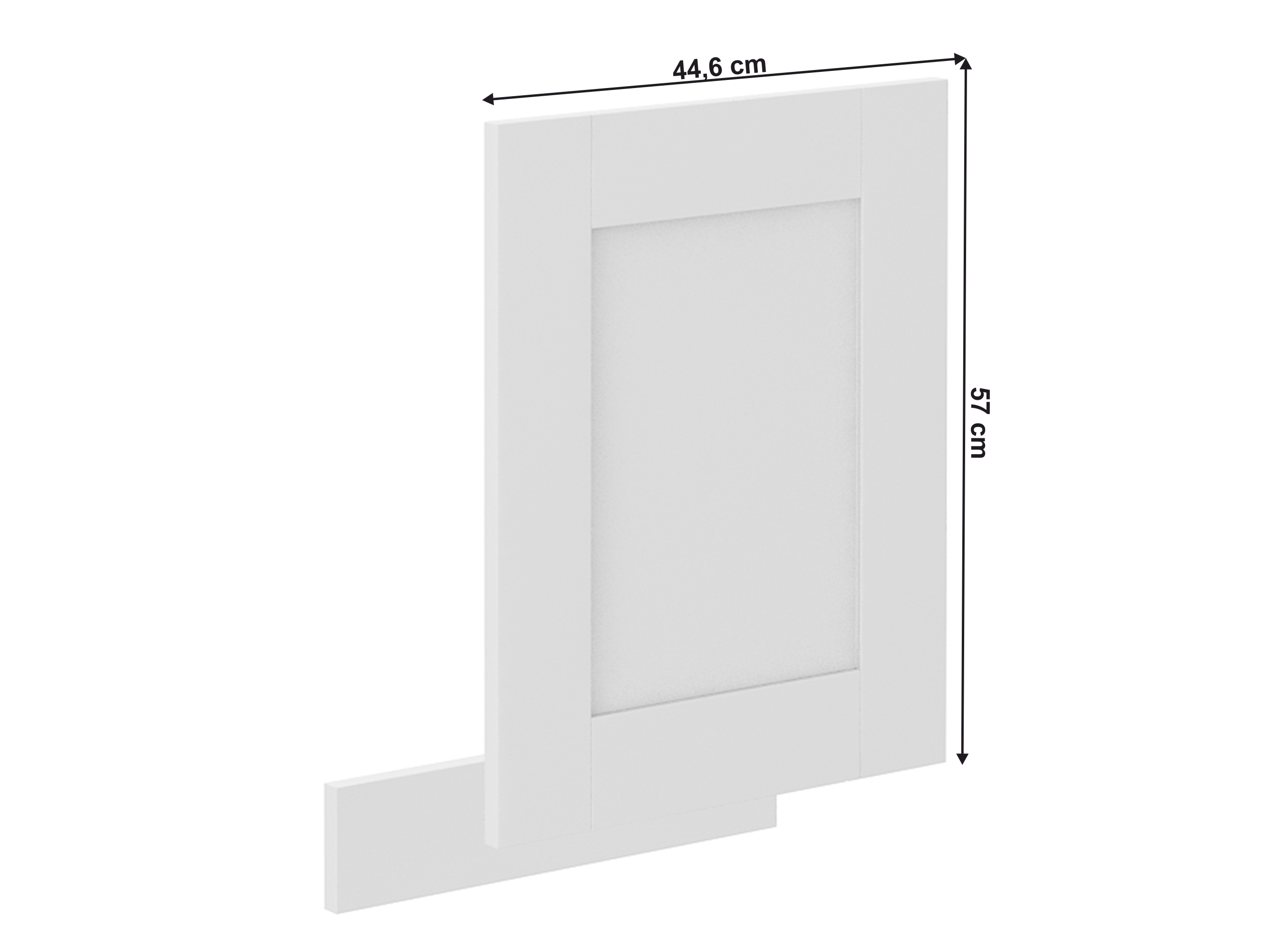 Ajtó a mosogatógéphez Lesana 1 (fehér) ZM 570x446 