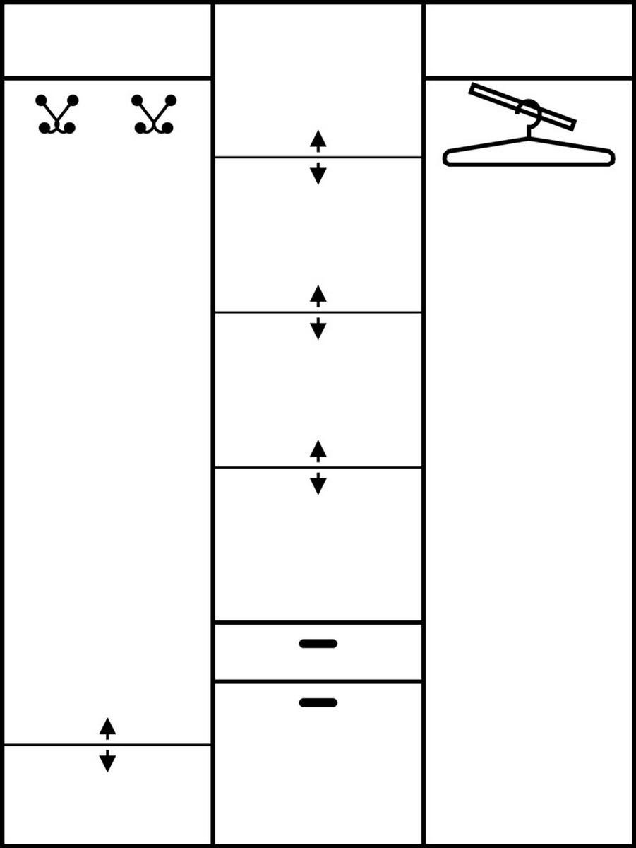 Gardróbszekrény Aleksander 4 (tükörrel)